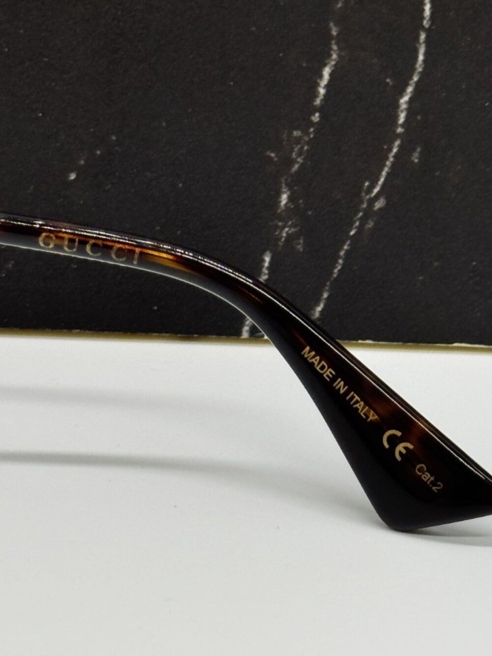 NEW GUCCI GG0817S 001 SUNGLASSES GOLD/GRAY WOMEN EYEWEAR - Picture 10 of 11